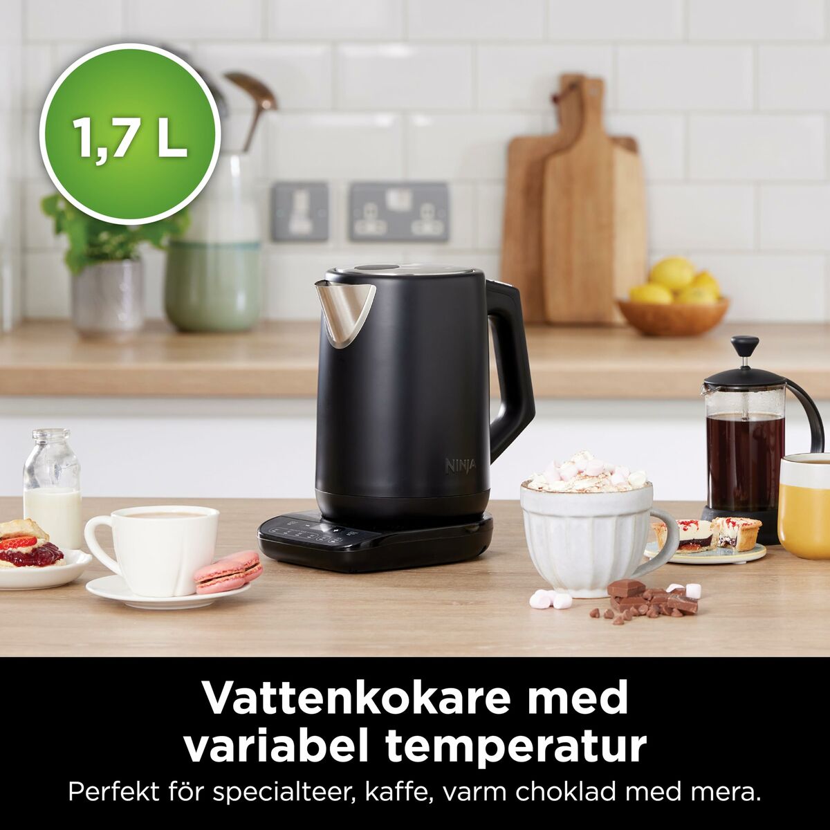 Vattenkokare NINJA KT200EU Svart Rostfritt stål 3000 W 1,7 L finns hos Aktivcamping