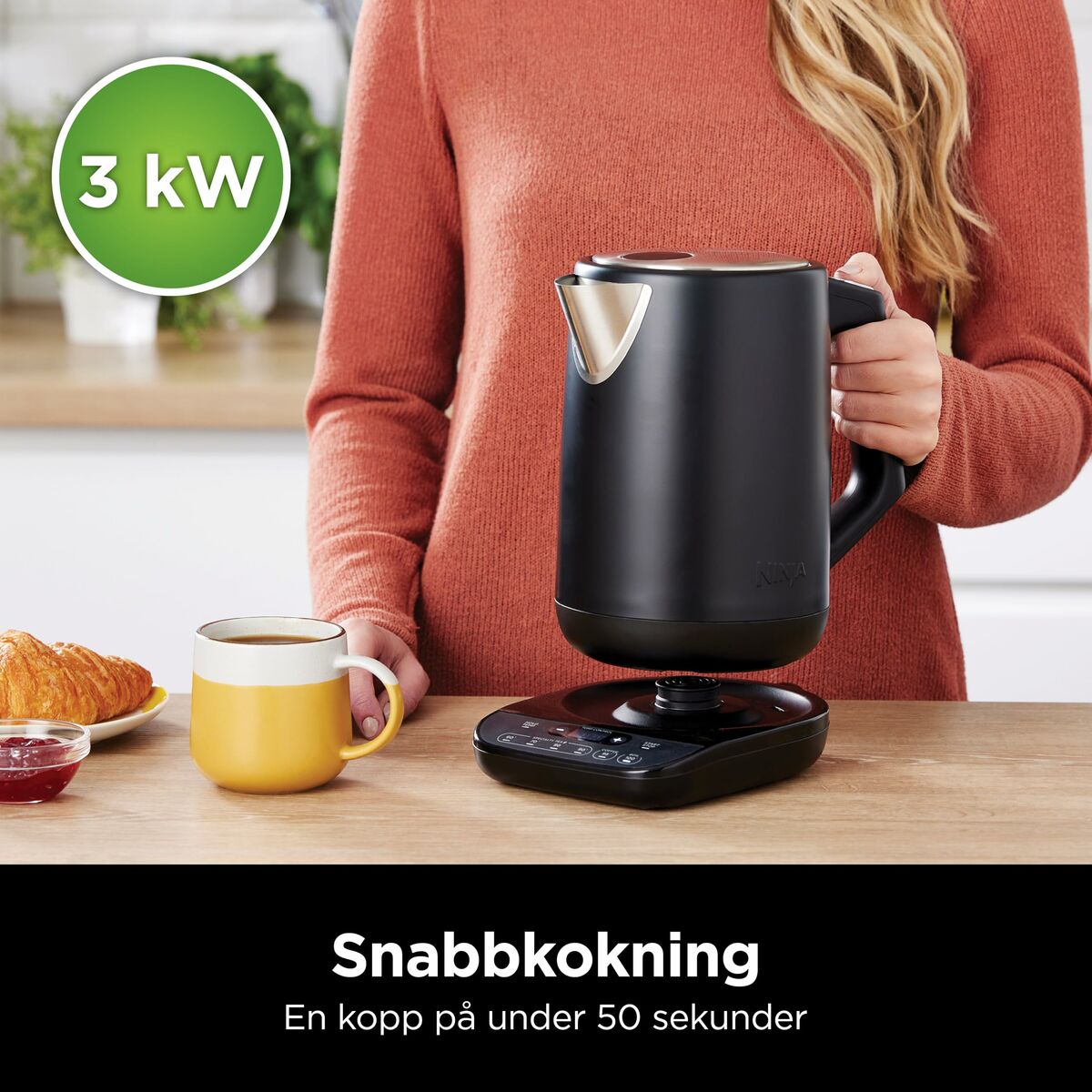 Vattenkokare NINJA KT200EU Svart Rostfritt stål 3000 W 1,7 L finns hos Aktivcamping