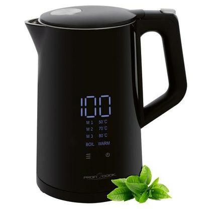 Vattenkokare Proficook PC-WKS 1243 Svart Rostfritt stål 2200 W 1,7 L - finns hos Aktivcamping