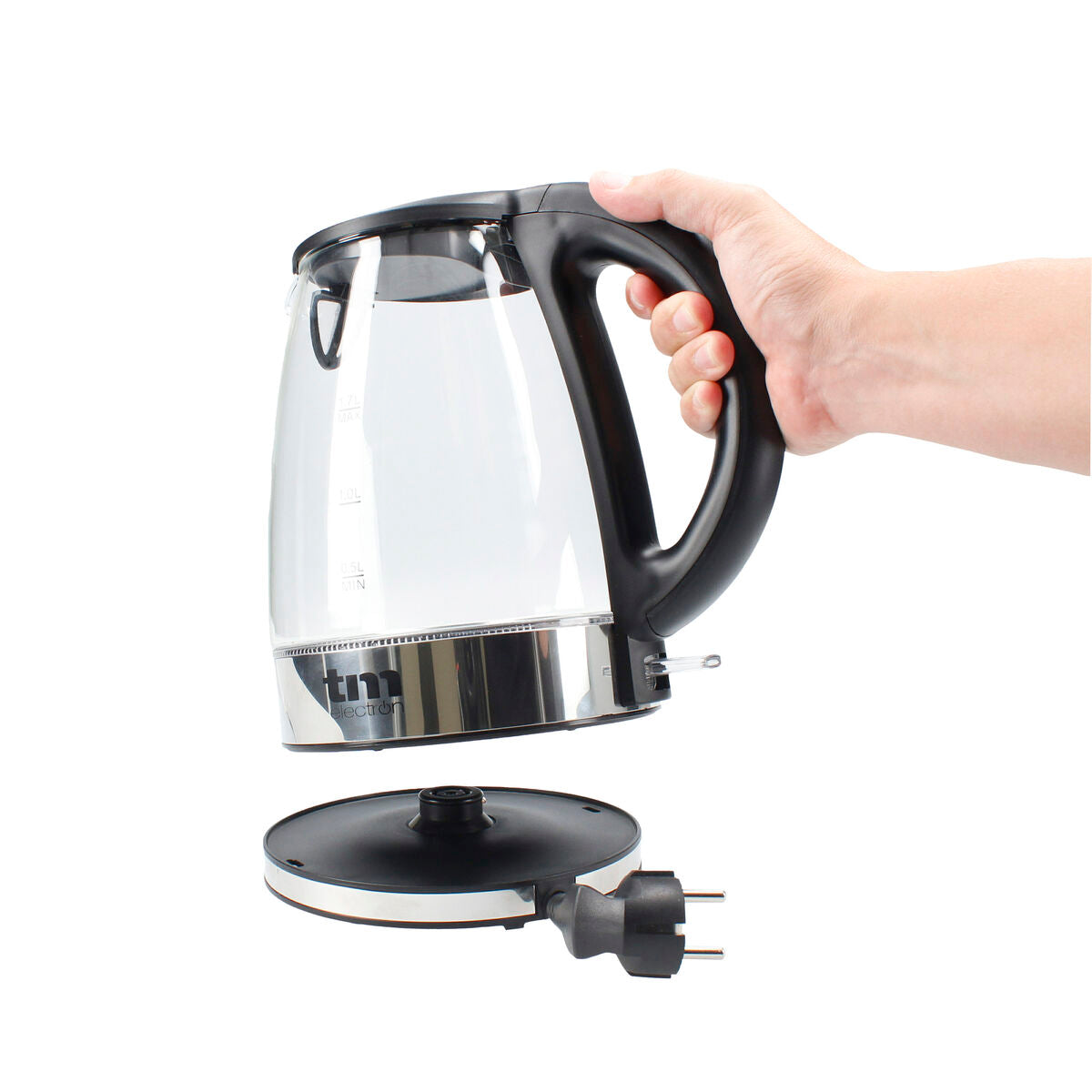 Vattenkokare TM Electron 1,7 L Glas Borosilikatglas - finns hos Aktivcamping