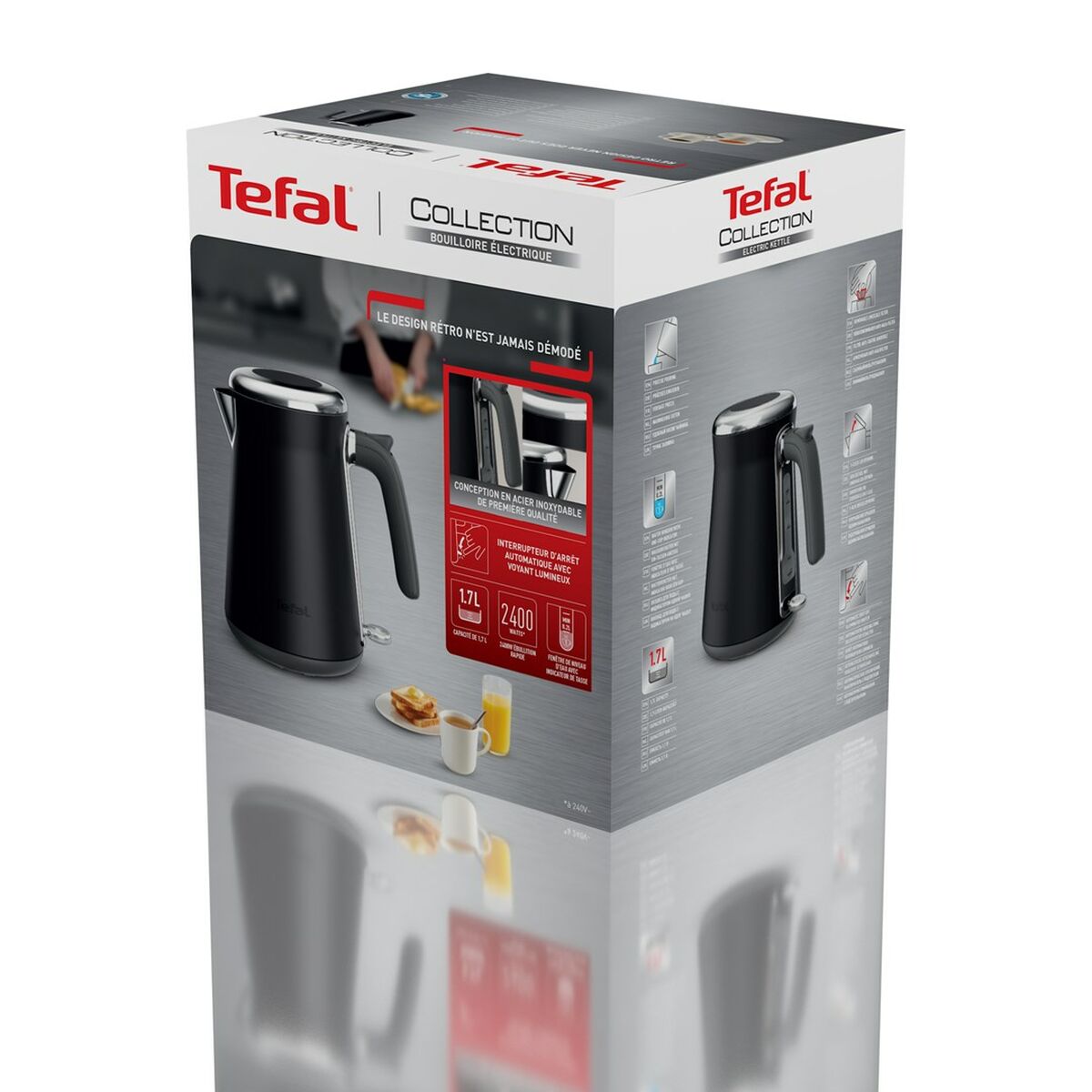 Vattenkokare Tefal KI6668E0 Svart Rostfritt stål 2400 W 1,7 L finns hos Aktivcamping