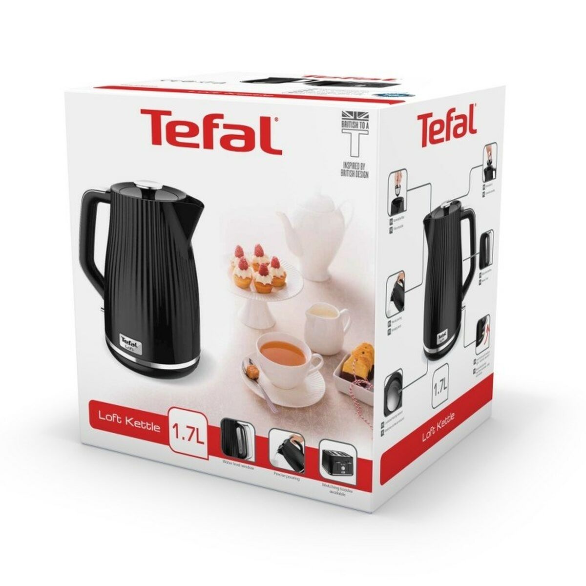 Vattenkokare Tefal KO2508 Svart Metall 2400 W 1,7 L finns hos Aktivcamping