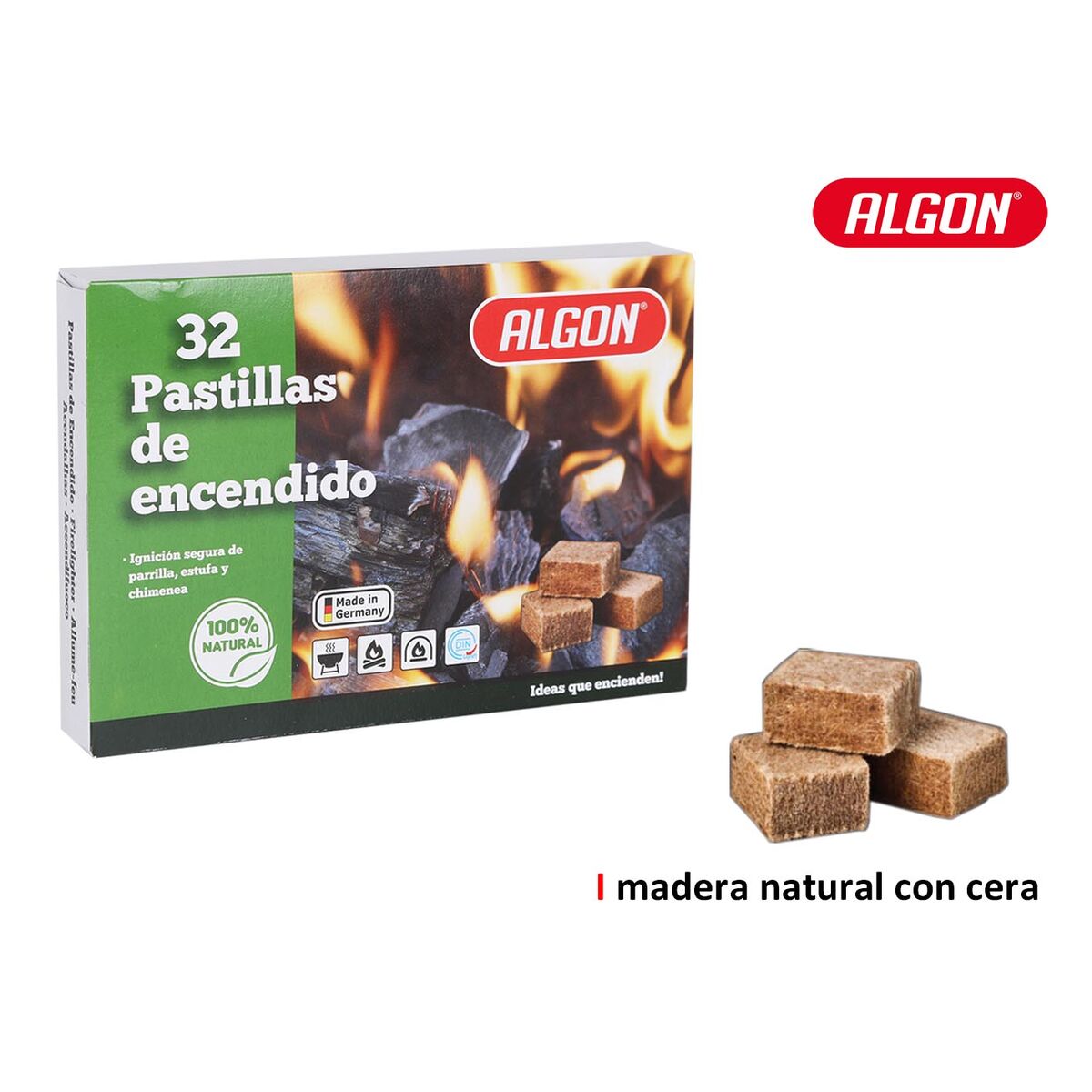 Vaxat trä för barbecue Algon Trä (24 antal) finns hos Aktivcamping