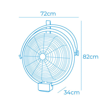 Väggfläkt EDM 33520 Svart 120 W industriell Tak finns hos Aktivcamping