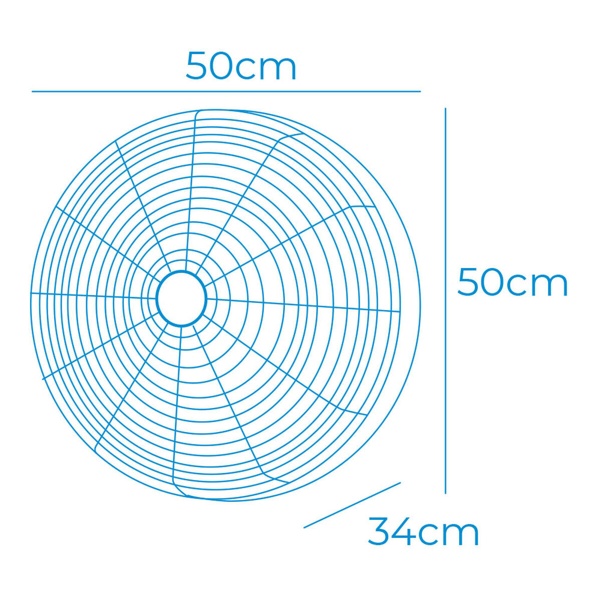 Väggfläkt EDM 33521 Svart 100 W Ø 45 cm finns hos Aktivcamping