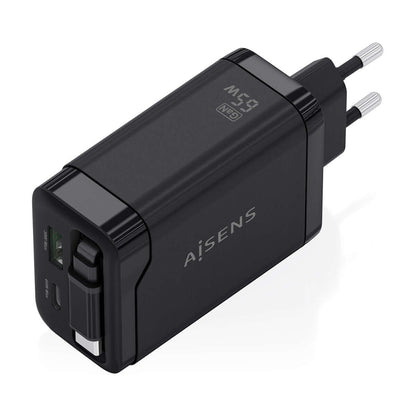 Väggladdare Aisens ASCH-65W3P071-BK Svart finns hos Aktivcamping