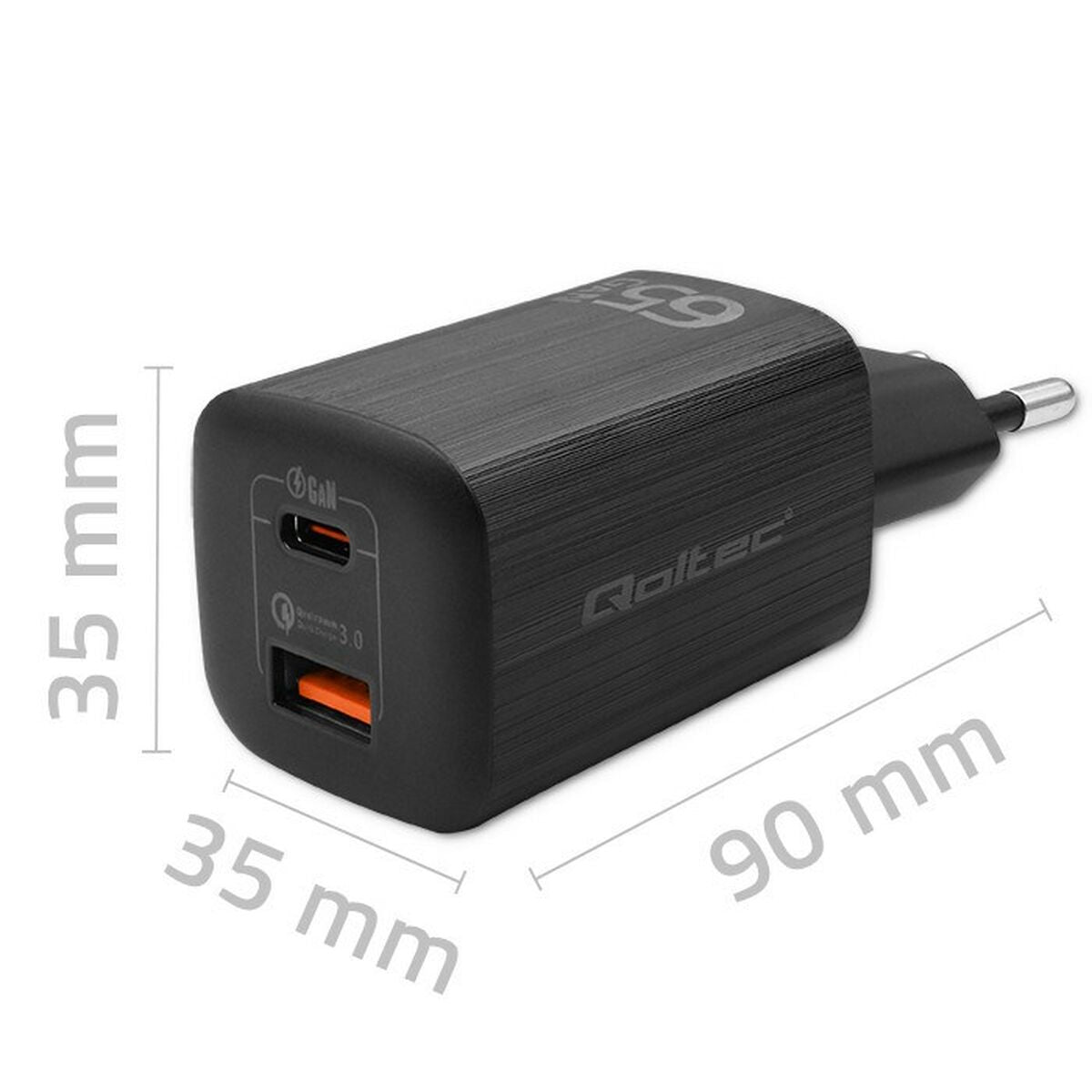 Väggladdare Qoltec 50766 Svart finns hos Aktivcamping