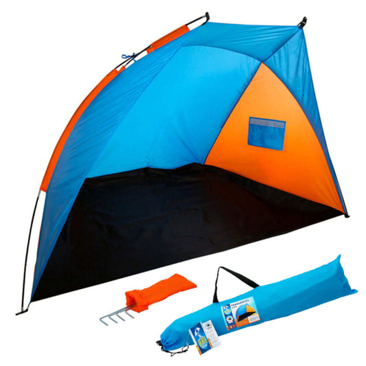 Vindskydd Beach Colorbaby Blå Orange - finns hos aktivcamping.se