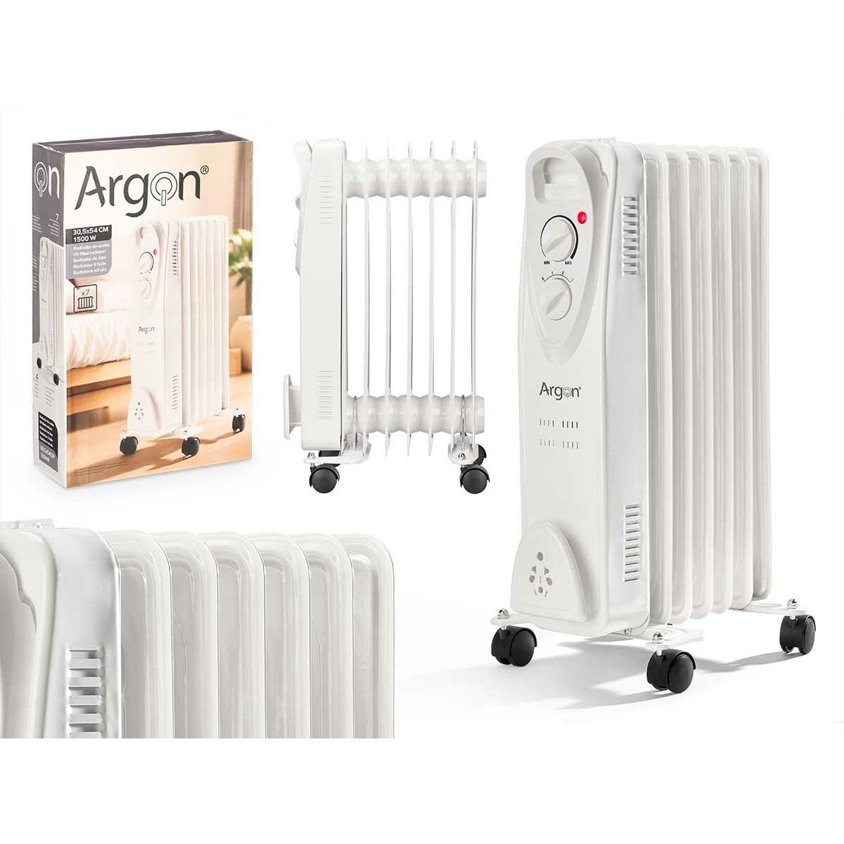 Värmeelement Argon SH-66-7 WHITE Vit 1500 W finns hos Aktivcamping