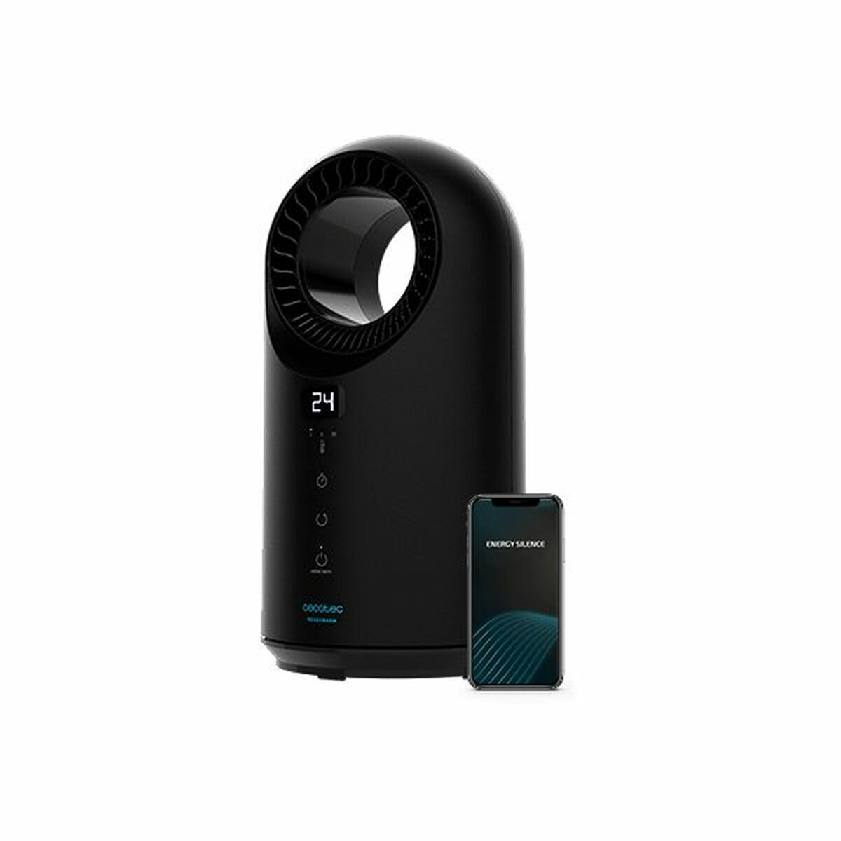 Värmeelement Cecotec Ready Warm 8400 Bladeless Connected Svart 1500 W Wi-Fi finns hos Aktivcamping