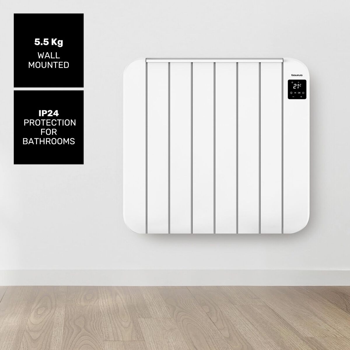 Värmeelement Digitalt Taurus PERSIA1500 Vit 1500 W finns hos Aktivcamping