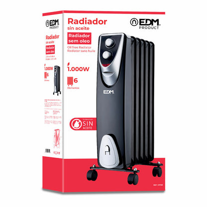 Värmeelement EDM 07126 Black Edition Svart/Grå 1000 W finns hos Aktivcamping