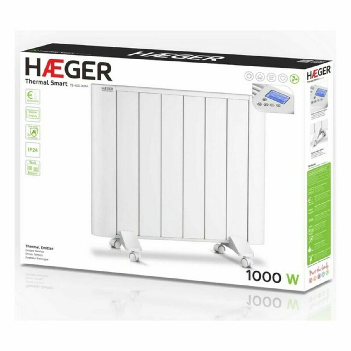 Värmeelement Haeger TE100001A 1000 W Vit finns hos Aktivcamping