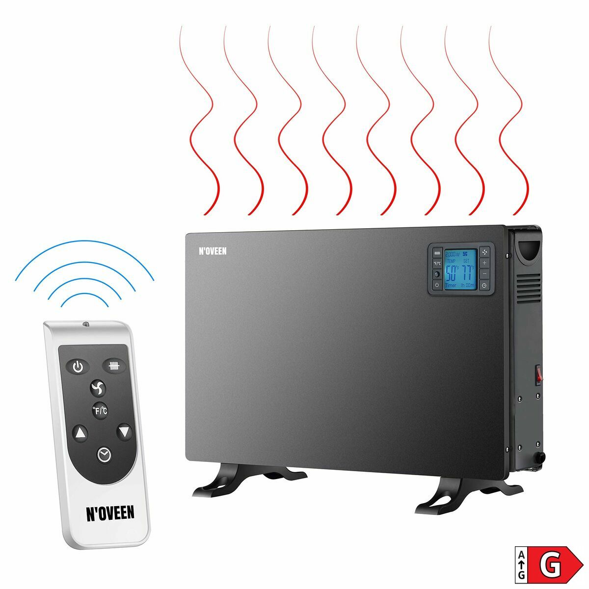 Värmeelement N'oveen CH7100 Svart 2000 W finns hos Aktivcamping