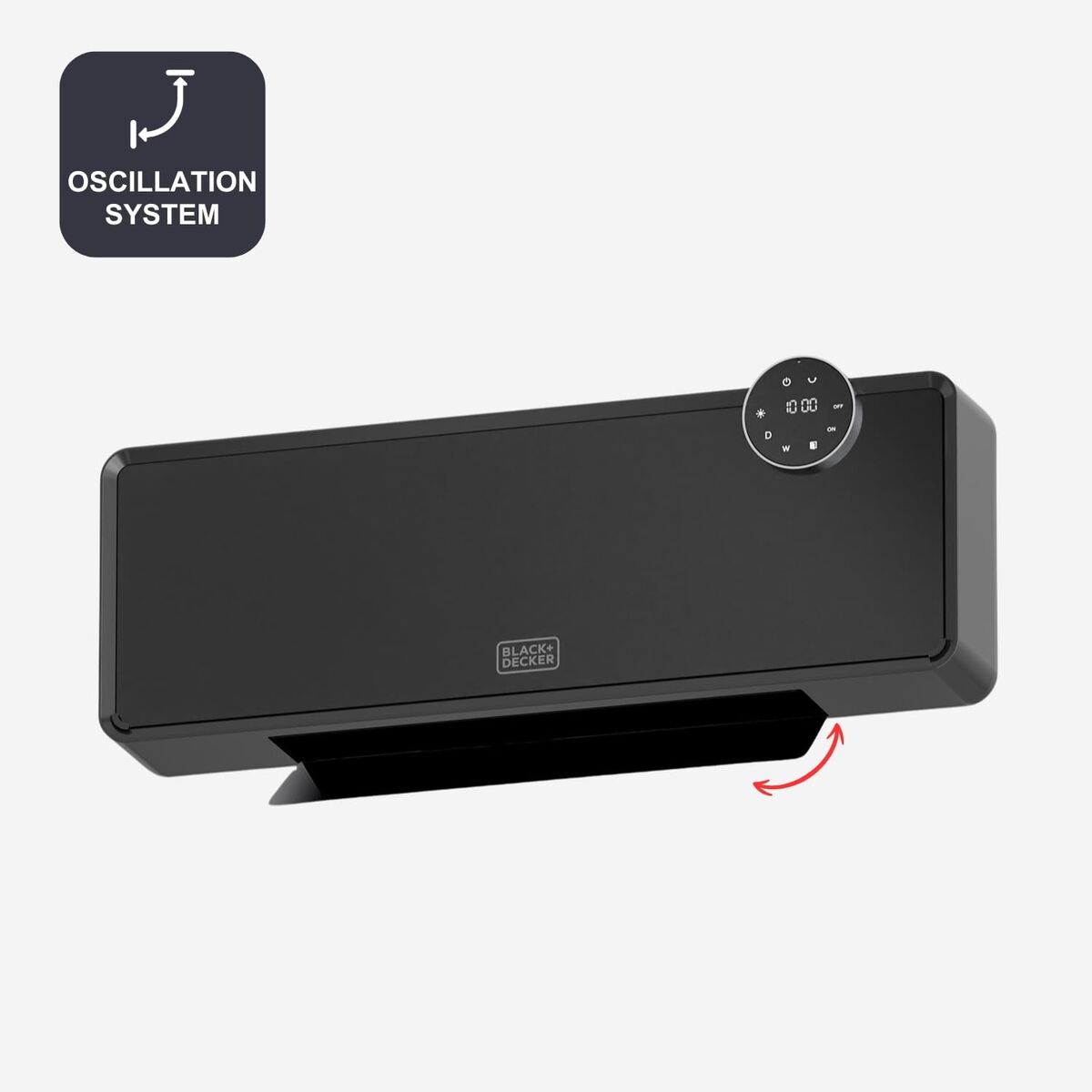 Värmefläkt för vägg Black & Decker BXWSH2001E Svart finns hos Aktivcamping