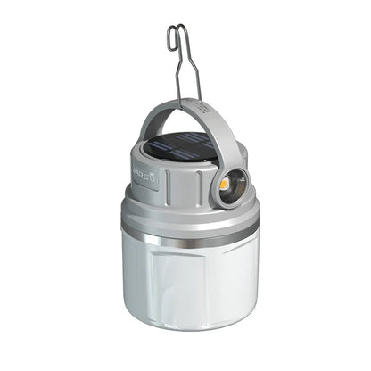 Campinglampa 1100 Lumen Solcell Uppladdningsbar Vattentät IPX6