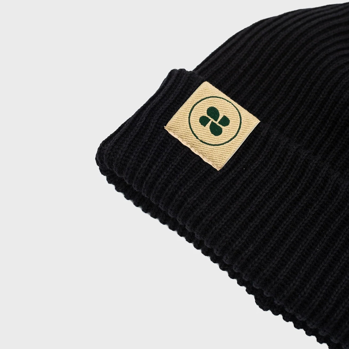 Vinter Vegansk Mössa Svart Varm Tjock Bomull Beanie
