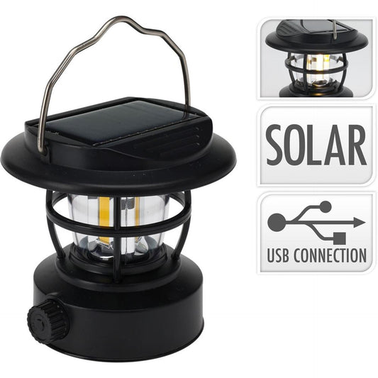 Campinglykta Redcliffs solcell uppladdningsbar USB portabel och dimbar