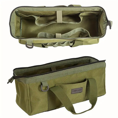Portabel Förvaringsväska i Army Green Oxford Canvas för Camping och Utomhusbruk