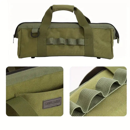 Portabel Förvaringsväska i Army Green Oxford Canvas för Camping och Utomhusbruk