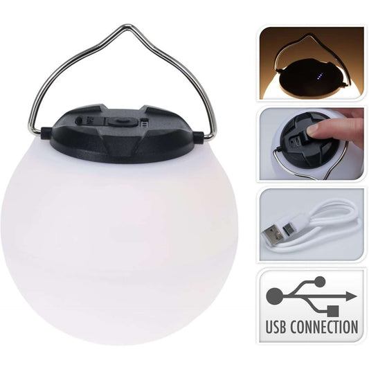 Campinglykta Redcliffs campinglampa rund med USB-C hängkrok uppladdningsbar finns hos Aktivcamping