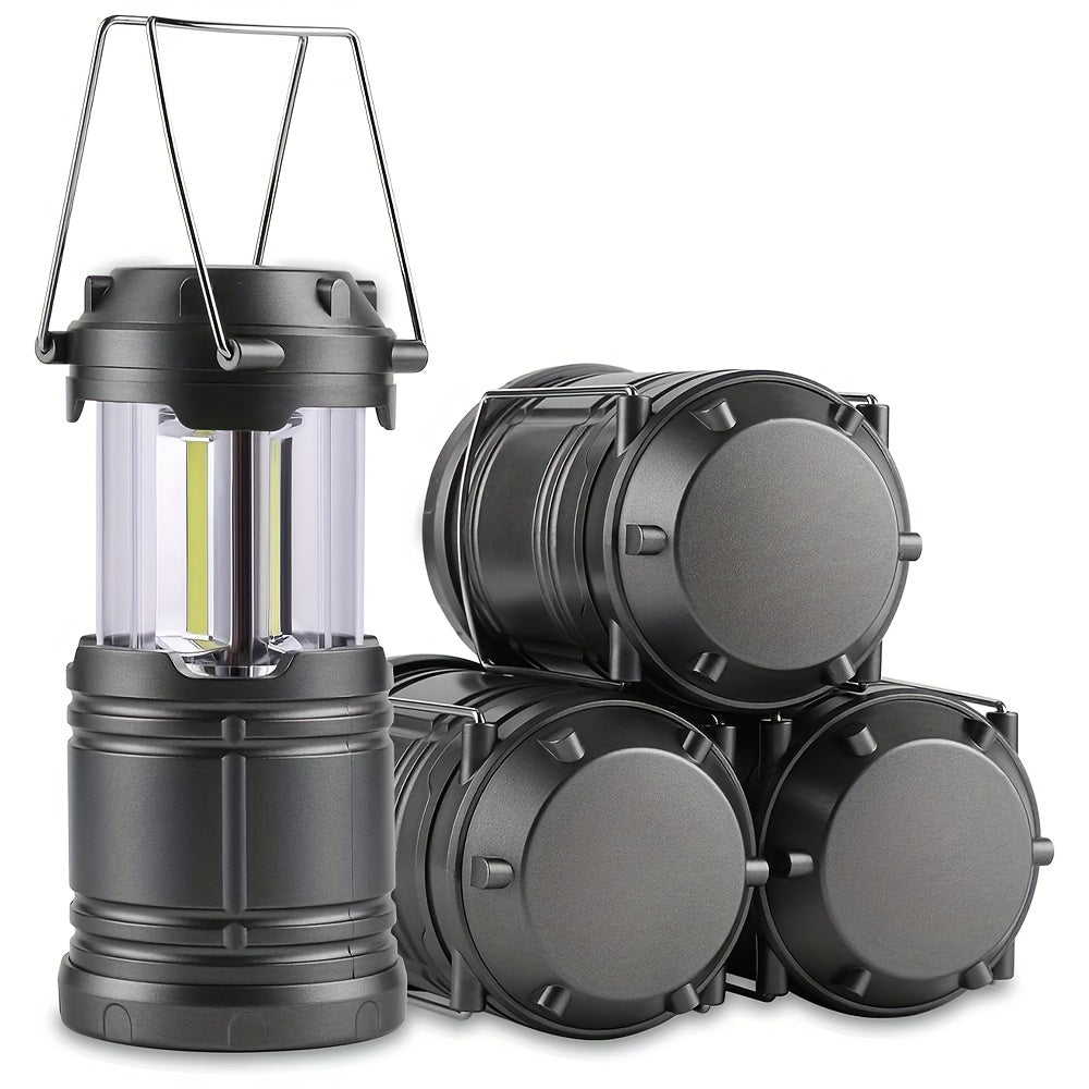 LED Table Lamp - Camping Lantern with touch control polished finish black battery-operated