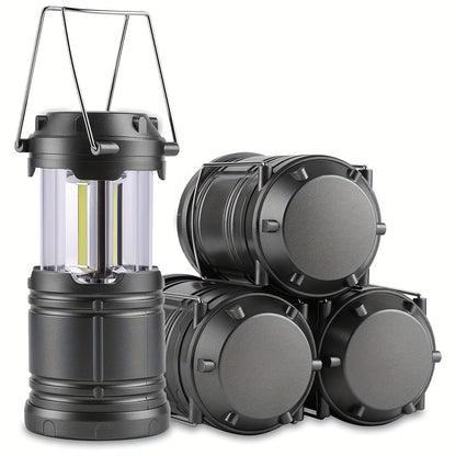 LED Table Lamp - Camping Lantern with touch control polished finish black battery-operated