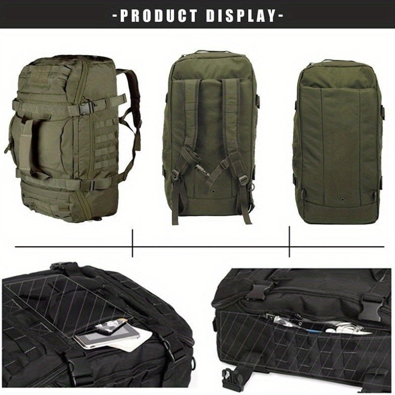 Taktisk Gym Duffel Väska och Ryggsäck 45L Army Grön