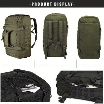 Taktisk Gym Duffel Väska och Ryggsäck 45L Army Grön