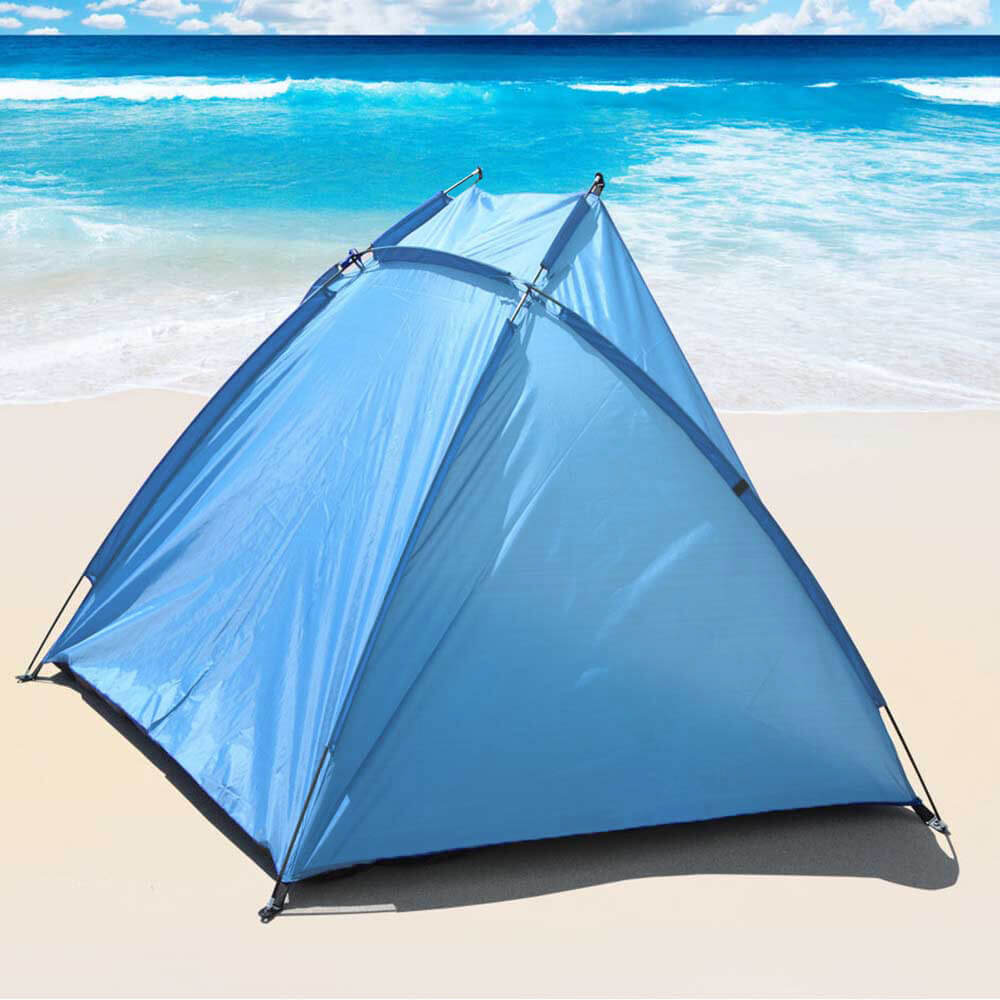 Strandtält Vindskydd 220x110x110 cm blå strand och picknick tält-4