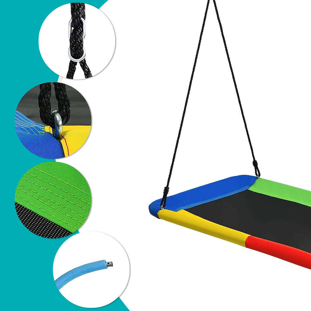 Färgglad Gunga 150x80cm Justerbart Rep 150kg Belastning finns hos Aktivcamping