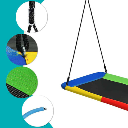 Färgglad Gunga 150x80cm Justerbart Rep 150kg Belastning finns hos Aktivcamping