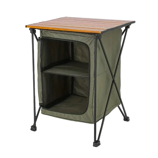 Aluminum storage cabinet and table - Foldable for camping and outdoor use