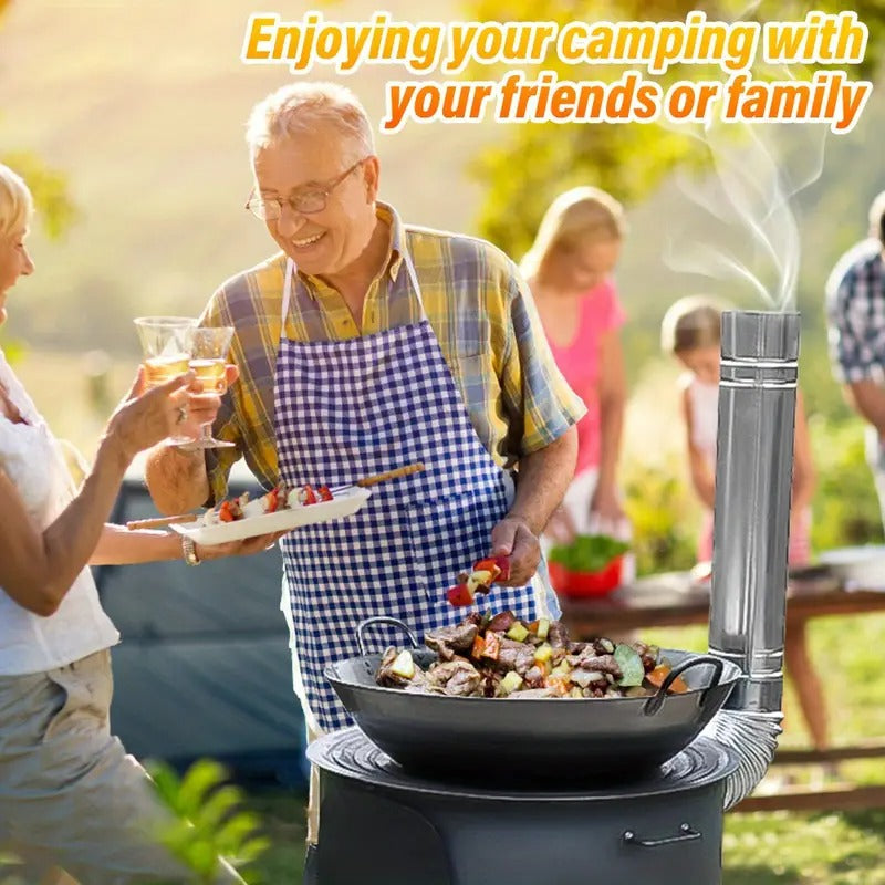 Portabel Vedspis för Utomhus Camping - Robust och Lätt att Montera