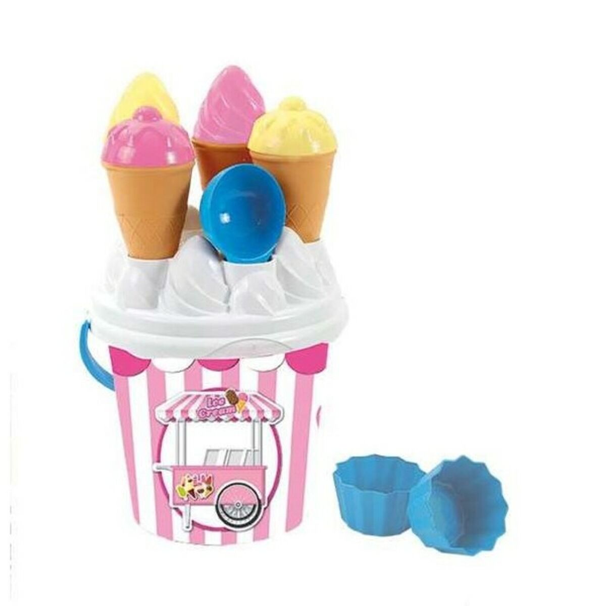 Bucket for Beach Ice Cream AVC 18.5 x 15.5 cm