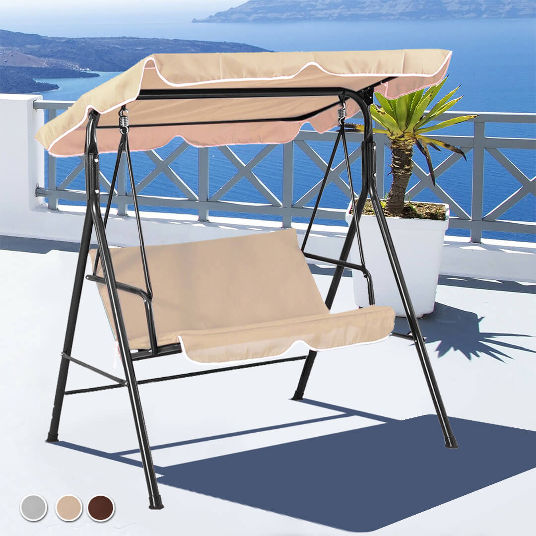 Trädgårdsgunga Hammock i beige färg för uteplatsen