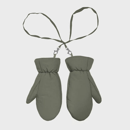 Vinter Vegan Handskar Khaki Vattentäta Vindtäta Varma