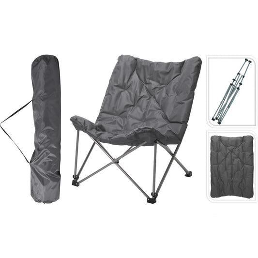 Hopfällbar Campingstol Redcliffs grå stål polyester