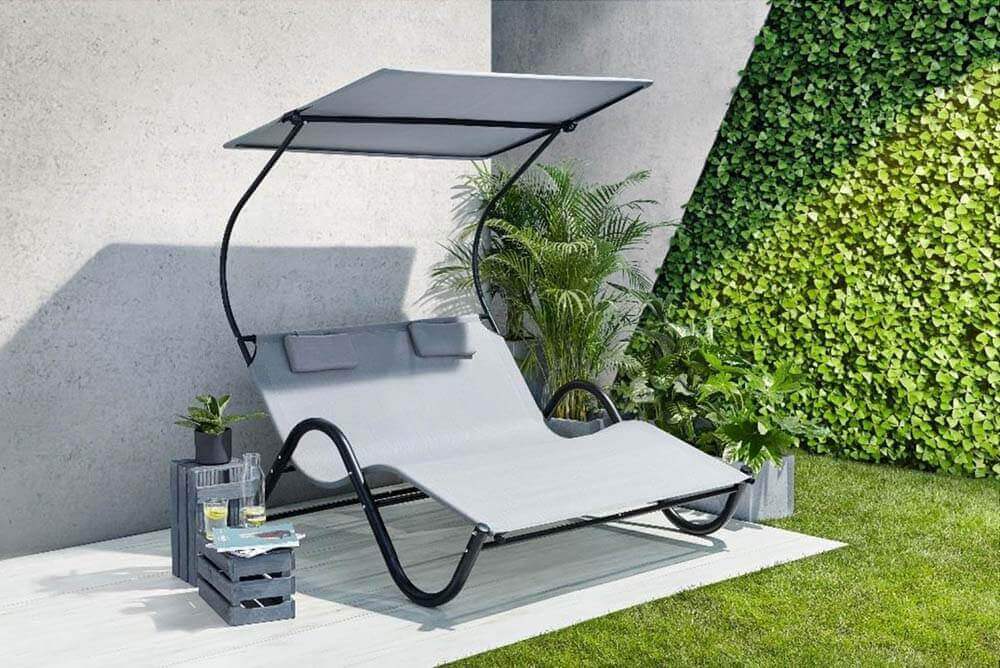 2-sits DELUX solsäng ergonomisk utomhusmöbel finns hos Aktivcamping