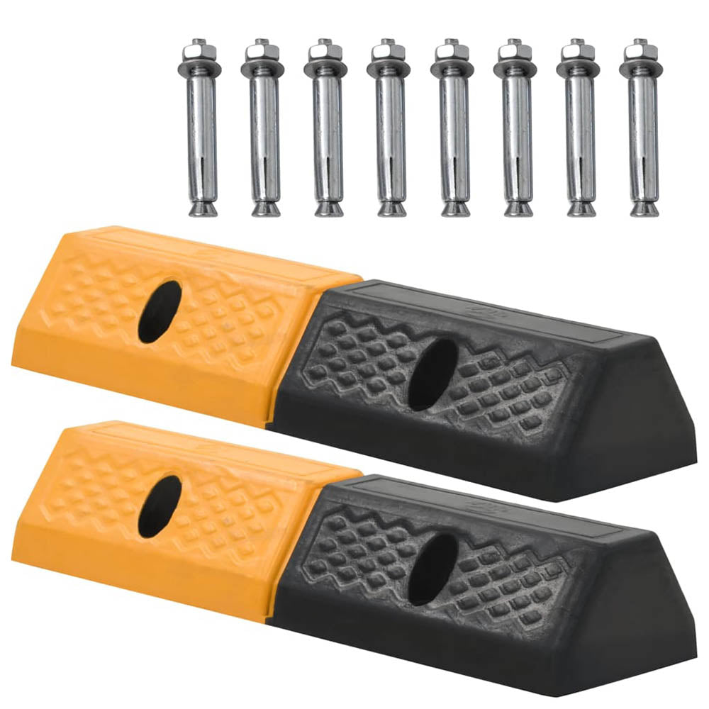 Parkeringsstopp Hjulstopp 2-pack i hållbar gummi