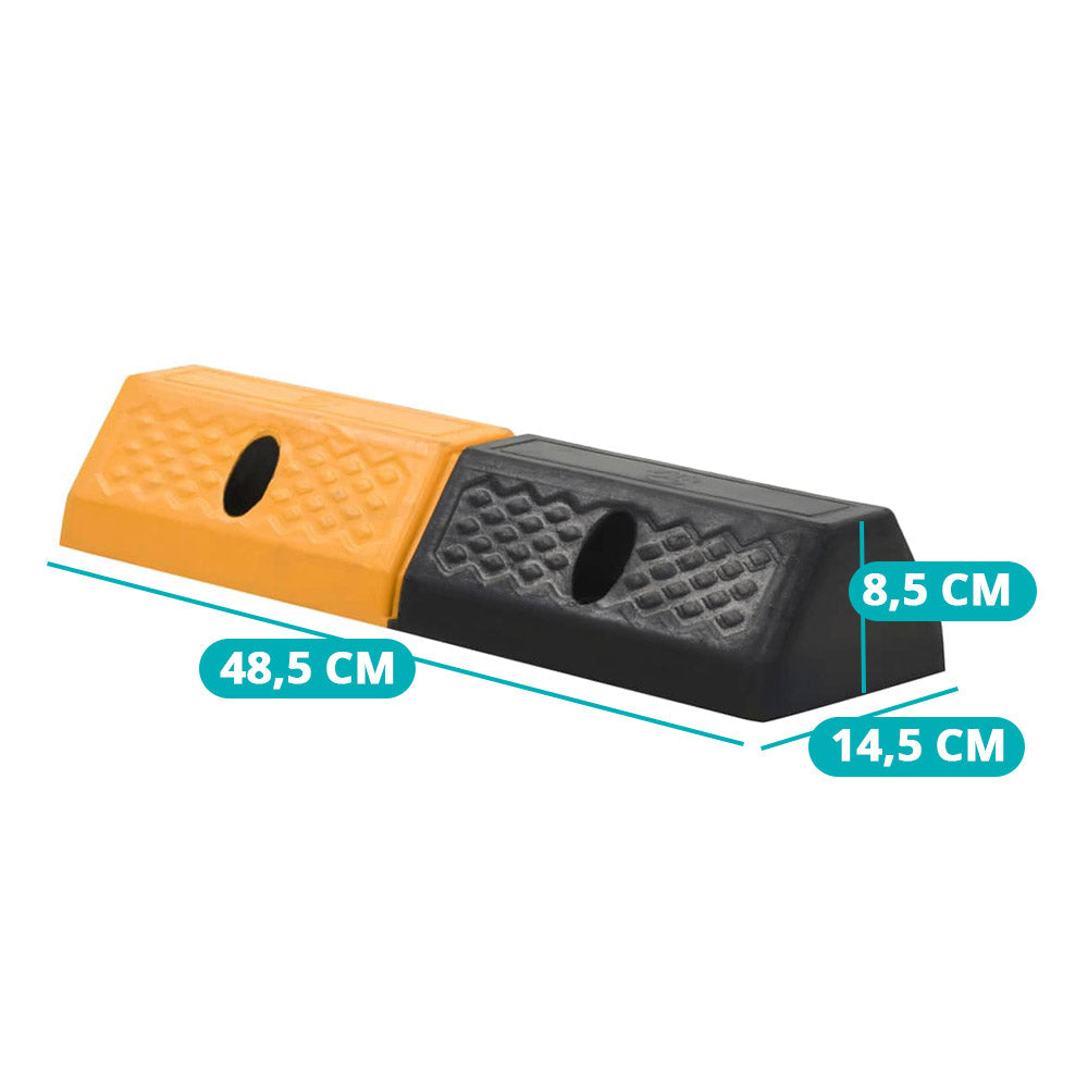 Parkeringsstopp Hjulstopp 2-pack i hållbar gummi