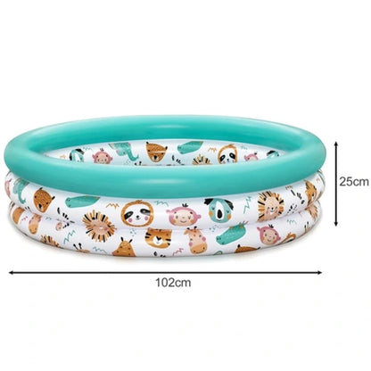 Bestway Uppblåsbar Barnpool 3 Ringar 102x25 cm +2 År