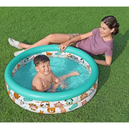 Bestway Uppblåsbar Barnpool 3 Ringar 102x25 cm +2 År