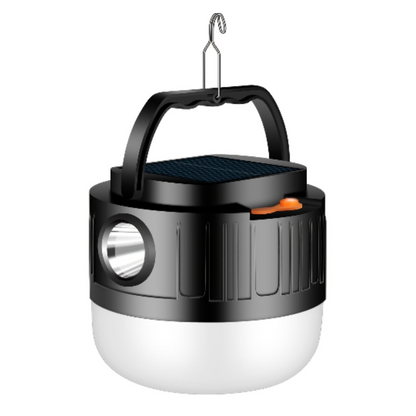 Solar-Powered Rechargeable LED Camping Lantern for Outdoor Use