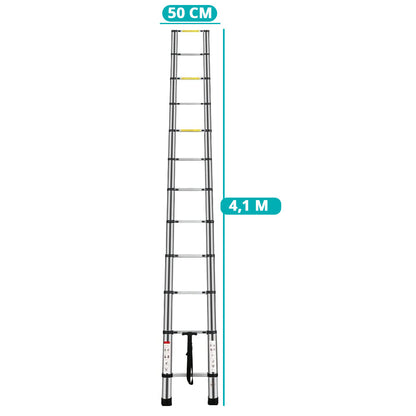 Teleskopisk aluminiumstege 4,1 m