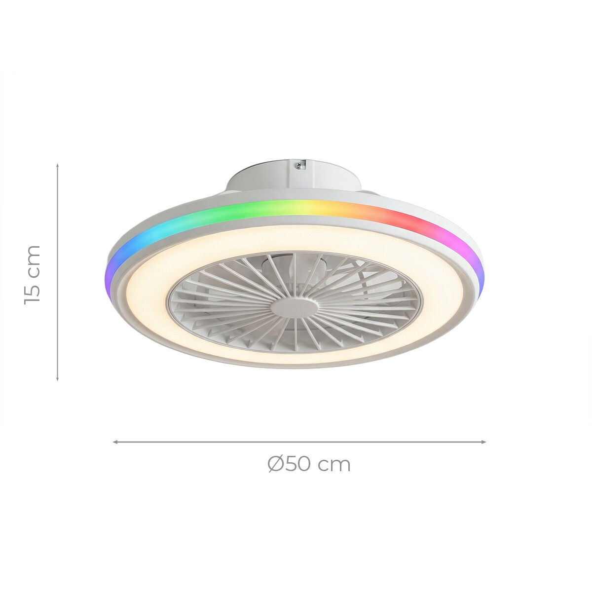 Takfläkt med RGB LED-belysning, dolda blad och fjärrkontroll Nexory InnovaGoods - finns hos Aktivcamping