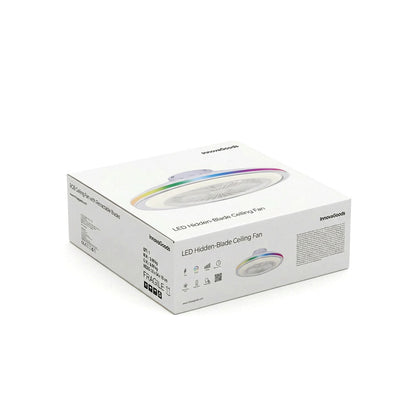 Takfläkt med RGB LED-belysning, dolda blad och fjärrkontroll Nexory InnovaGoods - finns hos Aktivcamping