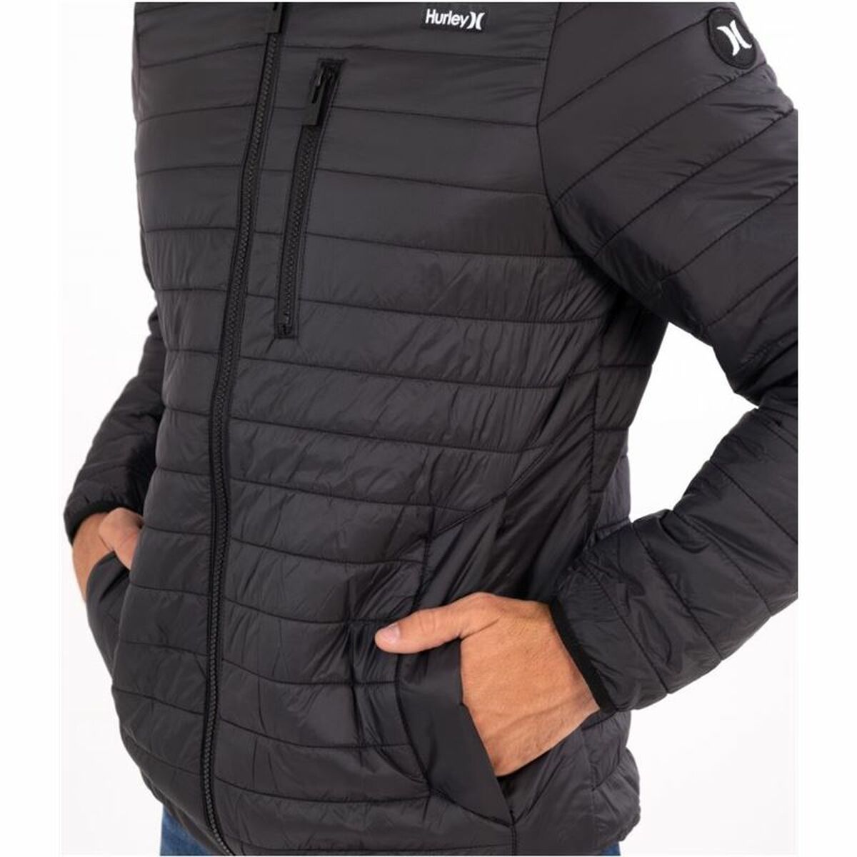 Hurley Balsam Quilted Packable Men's Training Jacket Black