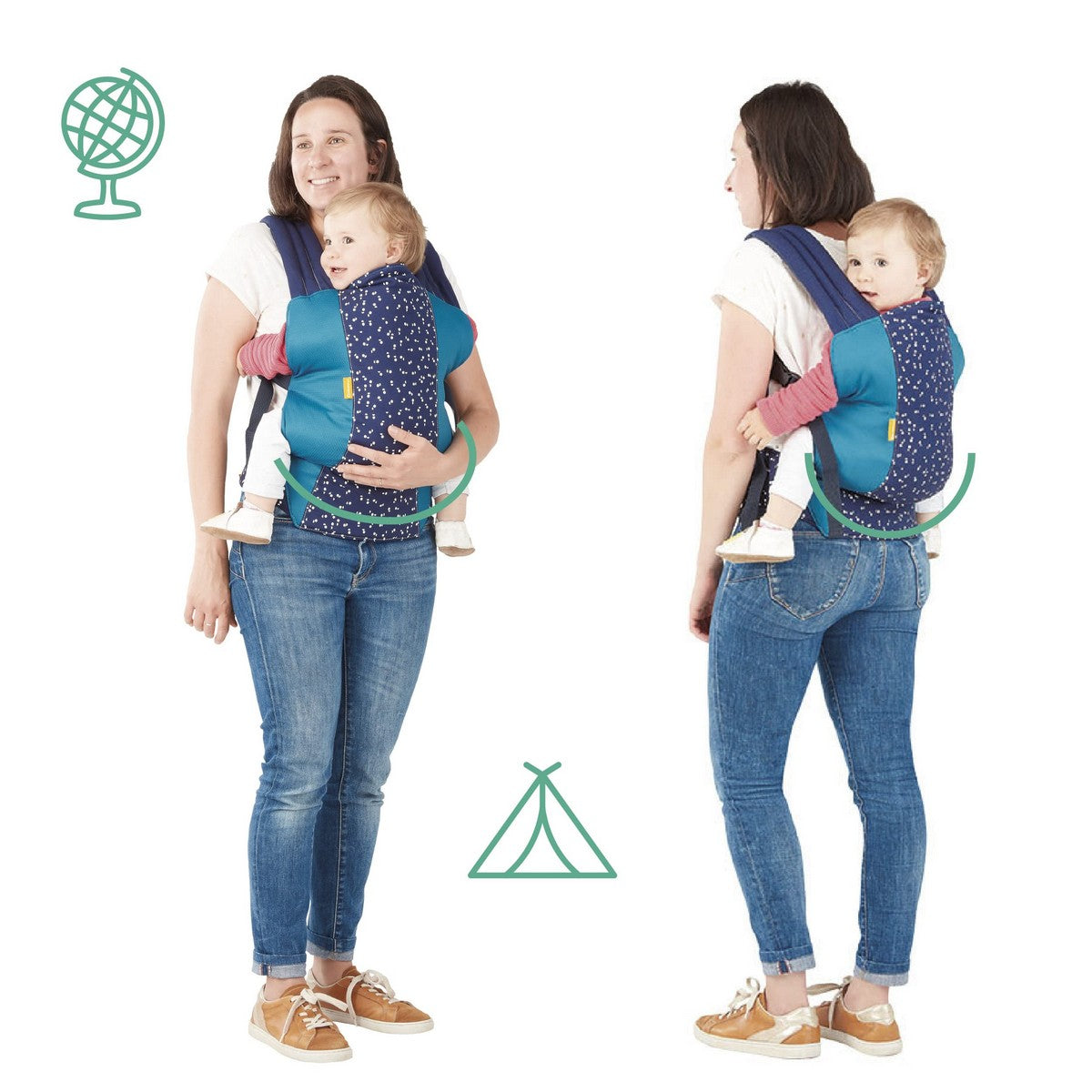 Baby carrier Badabulle Easy &amp; Go 15 kg Blue Ergonomic 0-4 years