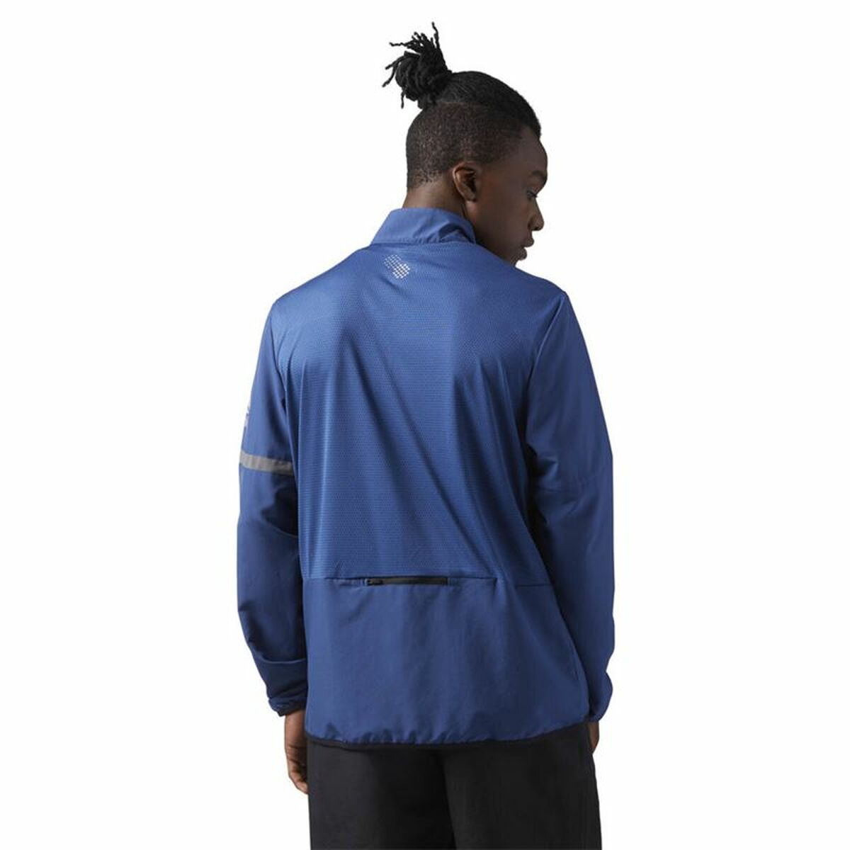 Men's Reebok Run Woven Training Jacket Dark Blue